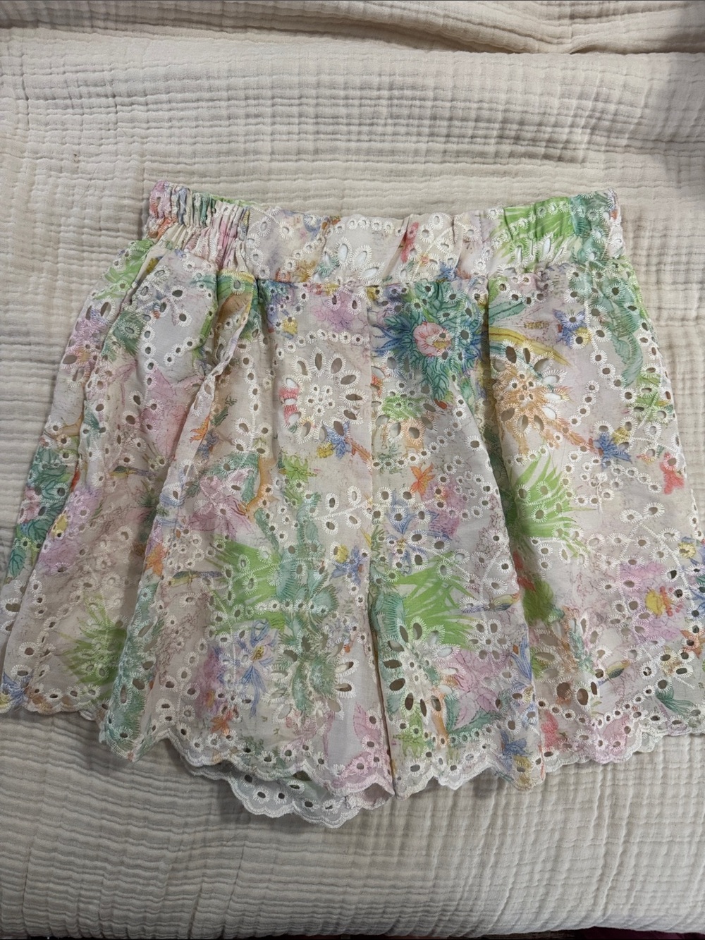 Floral Eyelet Shorts